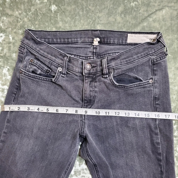 Rag & Bone Black Distressed Boyfriend Jeans - Picture 3 of 9